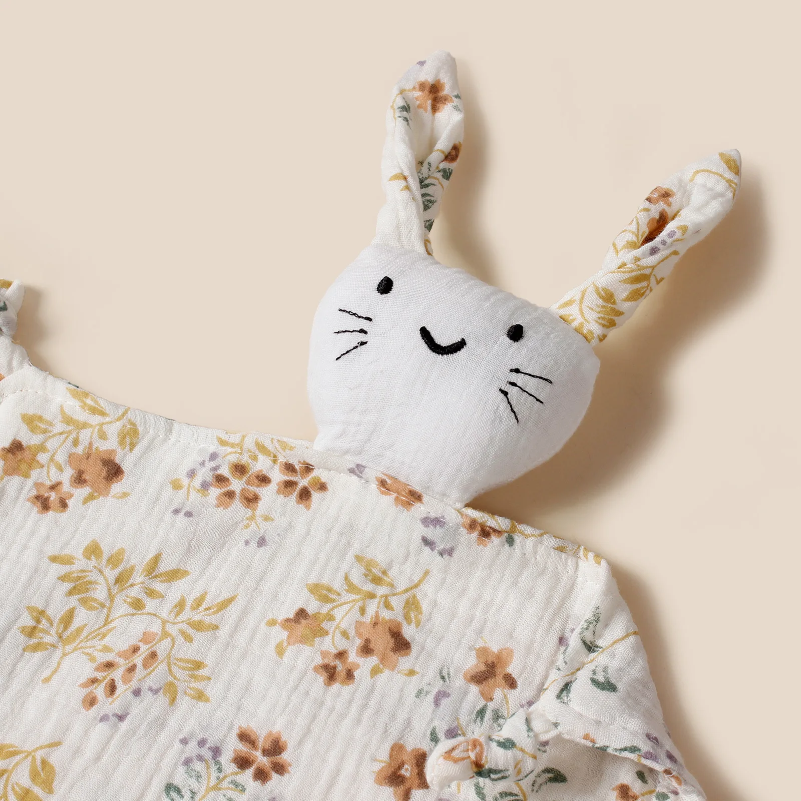 Doudou Lange Chat en Mousseline de Coton - Compagnon Doux 30cm – Image 6